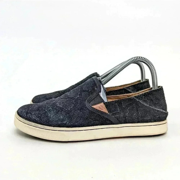 OluKai Shoes - OluKai Pehuea Leather Slip On Loafer Flats - 7.5